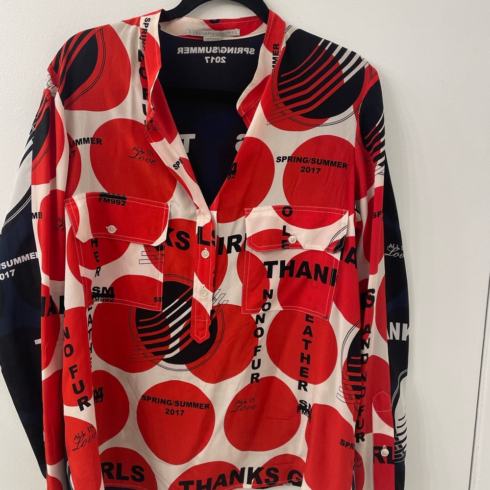 Stella McCartney runway silk blouse